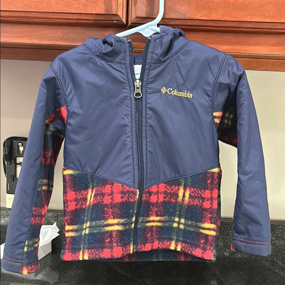 Columbia Navy and Plaid Jacket